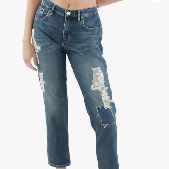 Lauren Ralph Lauren Patchwork Relaxed Taper Comfort Stretch - Picture 7 of 7